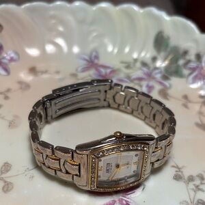 Junction West Vintage 1990s 90s Gold Tone and Silver Women’s Watch Jewelry